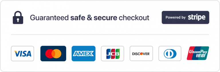 Safe & Secure checkout powered by Stripe